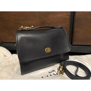 Vintage Navy Coach Court Bag